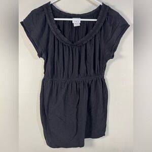 Oh baby by motherhood Black Womens top shirt flutter sleeve medium